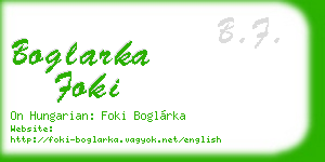 boglarka foki business card